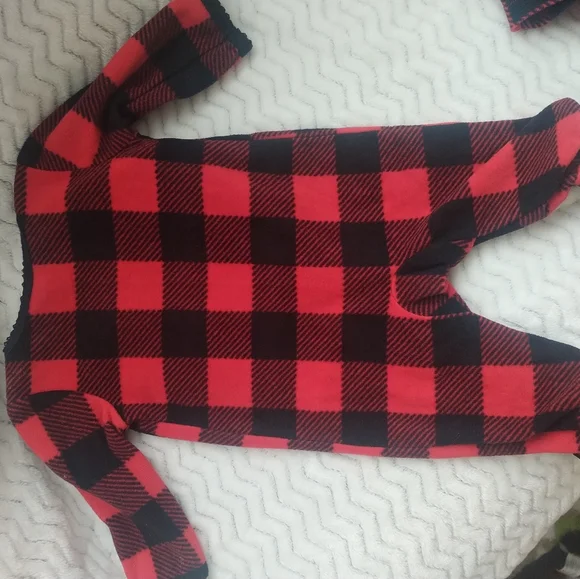 Carter's Baby Plaid Fleece Sleeper & Vest Set - Picture 9 of 10